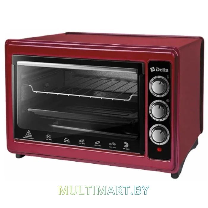 Мини-печь Delta D-0123 (бордовый)